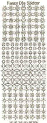 Fancy Die Sticker Transparent Gold