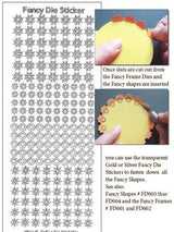Fancy Die Sticker Transparent Gold