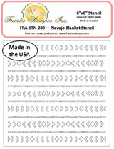 Frantic Stamper - 6"x6" Stencil - Navajo Blanket