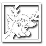 Frantic Stamper Precision Die - Large Peeking Reindeer