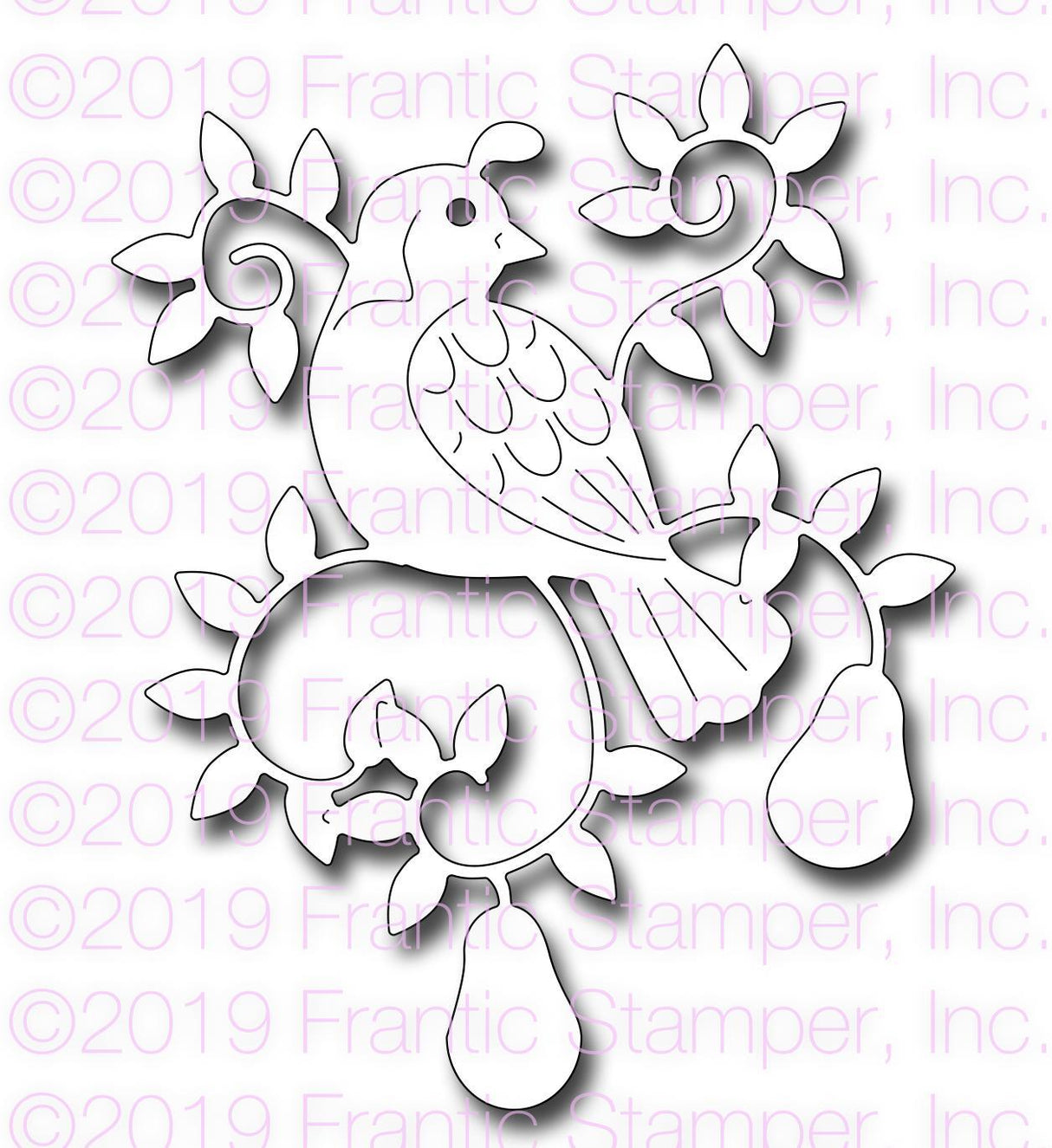 Frantic Stamper Precision Die - Partridge In A Pear Tree