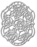 Frantic Stamper Precision Die - Roses Stained Glass