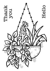 Woodware Clear Singles Hanging Basket 3.8 in x 2.6 in Stamp