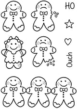 Woodware Clear Singles Tiny Gingerbread Man 3 in x 4 in Stamp