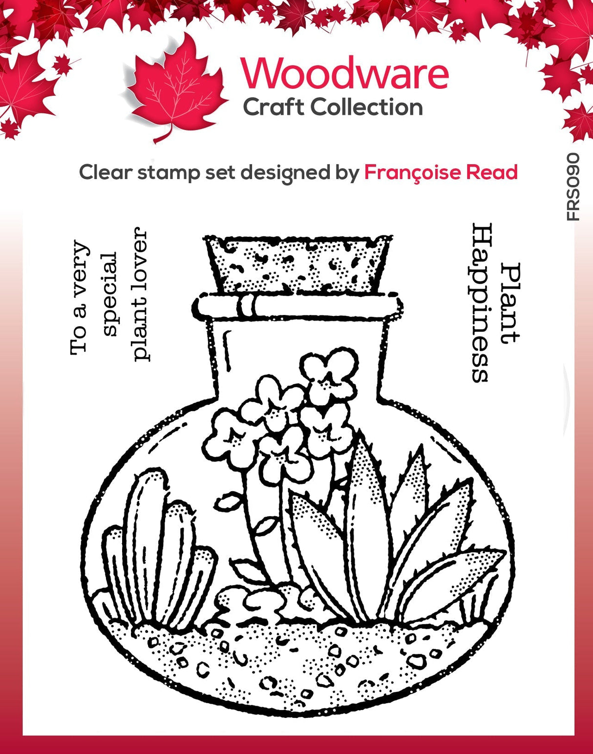 Woodware Clear Singles Terrarium 4 in x 4 in Stamp