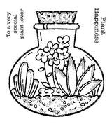 Woodware Clear Singles Terrarium 4 in x 4 in Stamp