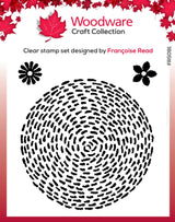 Woodware Clear Singles Stitched Circle 4 in x 4 in Stamp