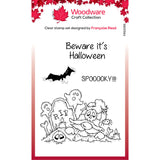 Woodware Clear Singles Spooky Night 4 in x 6 in Stamp Set