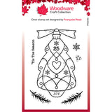 Woodware Clear Singles Glass Tree 4 in x 6 in Stamp Set