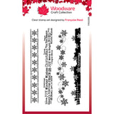 Woodware Clear Singles Christmas Borders 4 in x 6 in Stamp Set