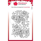 Woodware Clear Singles Butterfly Confetti 4 in x 6 in Stamp