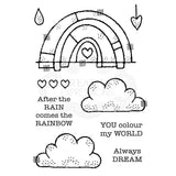 Woodware Clear Singles Rainbow World 4 in x 6 in Stamp