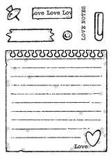 Woodware Clear Singles Love Notes 4 in x 6 in Stamp