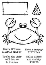 Woodware Clear Singles Mr Crab 4 in x 6 in Stamp