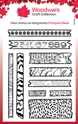 Woodware Clear Singles Scrap Washi 4 in x 6 in Stamp