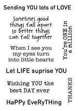 Woodware Clear Singles Happy Everything 4 in x 6 in Stamp