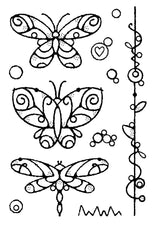 Woodware Clear Singles Wired Butterflies 4 in x 6 in Stamp