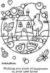 Woodware Clear Singles Dream Home 4 in x 6 in Stamp