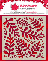 Woodware Modern Leaves 6 in x 6 in Stencil