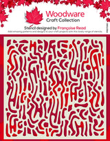 Woodware Wiggles 6 in x 6 in Stencil