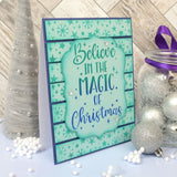 For the Love of Masks - Twinkling Snowflakes Frame & Sentiment