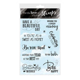 For the Love of Stamps - Bees & Butterflies Sentiments