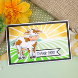 For the Love of Stamps - Cheery Cow & Chickens
