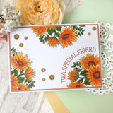 For the Love of Stamps - A Circle of Sunflowers