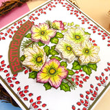 For the Love of Stamps - A Circle of Christmas Roses