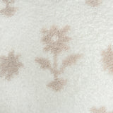 Flower Print Blushing Beige and White Extended Throw