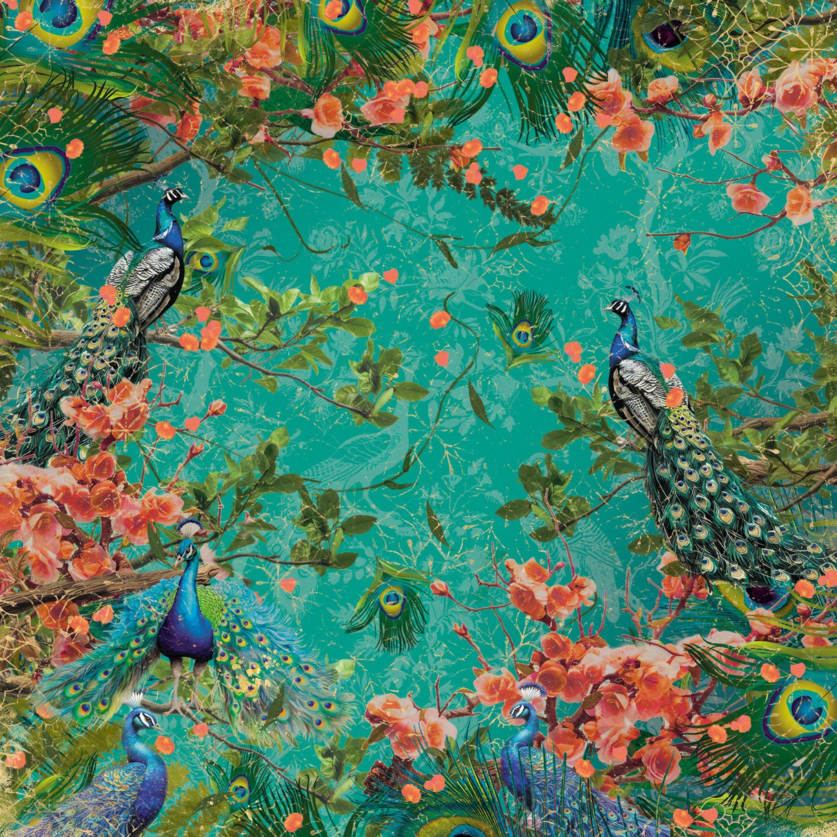 Graceful Plumes Paper Pad 12”x12”