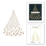 Swirling Foliage Tree Hot Foil Plate from the Glimmer for the Holidays Collection