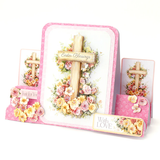 Die Cut Decoupage – Wooden Cross & Roses (pack of 3)