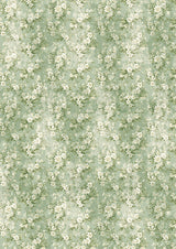 Tissue Paper A4 6Pkg Elysium decorative craft paper with floral pattern on green background.