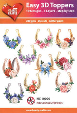 Easy 3D - Horseshoes with Flowers
