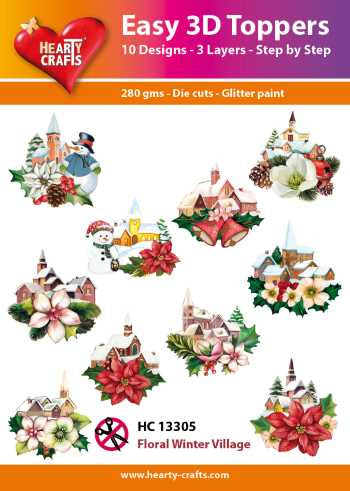 Hearty Craft Easy 3D Topper Floral Winter Florals