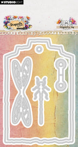 HE Cutting Die Dragonfly Tag Dragonfly Dreams 70x106x1mm 6 Pieces