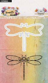 HE Stamp & Cutting Die Dragonfly Dragonfly Dreams 90x136x1mm 2 Pieces