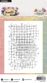 HE Clear Stamp Grunge Grid Dragonfly Dreams 93x136x3mm 1 Pieces