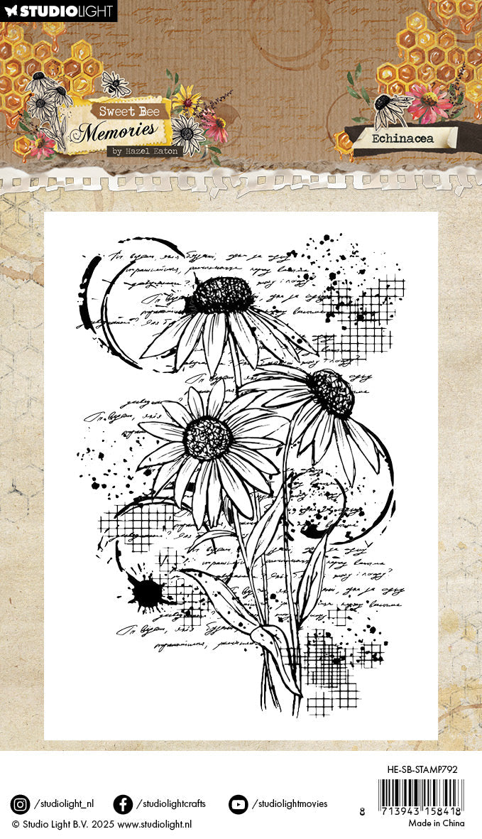 HE Clear Stamp Echinacea Sweet Bee Memories 1 PC