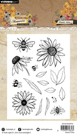 HE Clear Stamp Floral Bits Sweet Bee Memories 16 PC