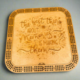 10" Square Wooden Cribbage Board with Storage – Engraved Keepsake Game Set