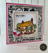 Jamie Rodgers Crafts Newsprint - Days Gone By DL Clear Stamp Set