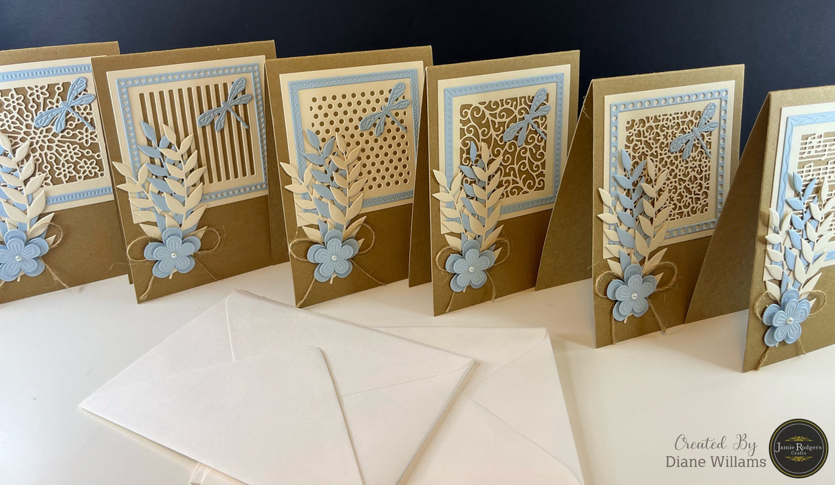 Jamie Rodgers Crafts Floral Square Tile Die Set