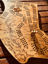 British Columbia Shaped Cribbage Board