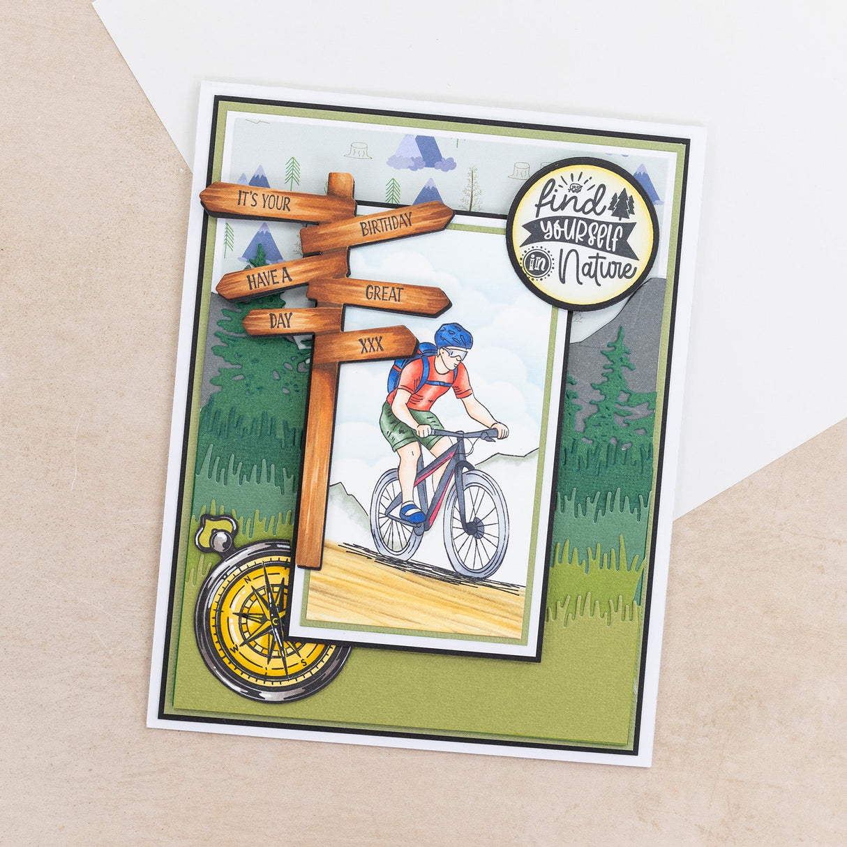 Crafters Companion The Great Outdoors Clear Acrylic Stamp Set - Find Yourself in Nature 