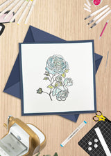 GoLetterPress Impression Stamp - Stamp 1 - Birthday Wishes Floral