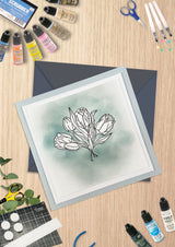 GoLetterPress Impression Stamp - Stamp 6 - Missing You Floral