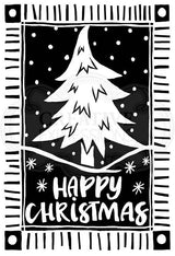 Woodware Clear Singles - Lino Cut Christmas Tree