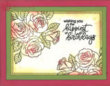 Woodware Clear Singles Classic Rose Bunch